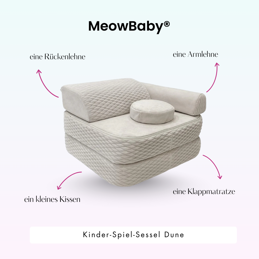 meowbaby-kindersessel-3-in-1-dune-faltbare-kindercouch-spielmatratze image 5