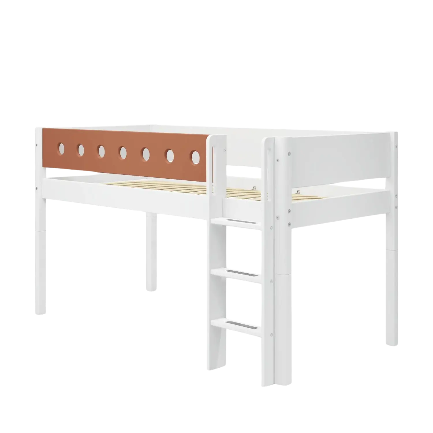 flexa-white-hochbett-120-cm-mit-leiter-und-absturzsicherung-90x200-cm-wei-3 image 4