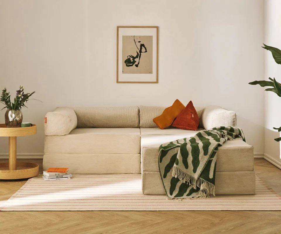 funzy-family-ecksofa-2-sitzer-bundle-aus-cord-mit-ottomanen image 1