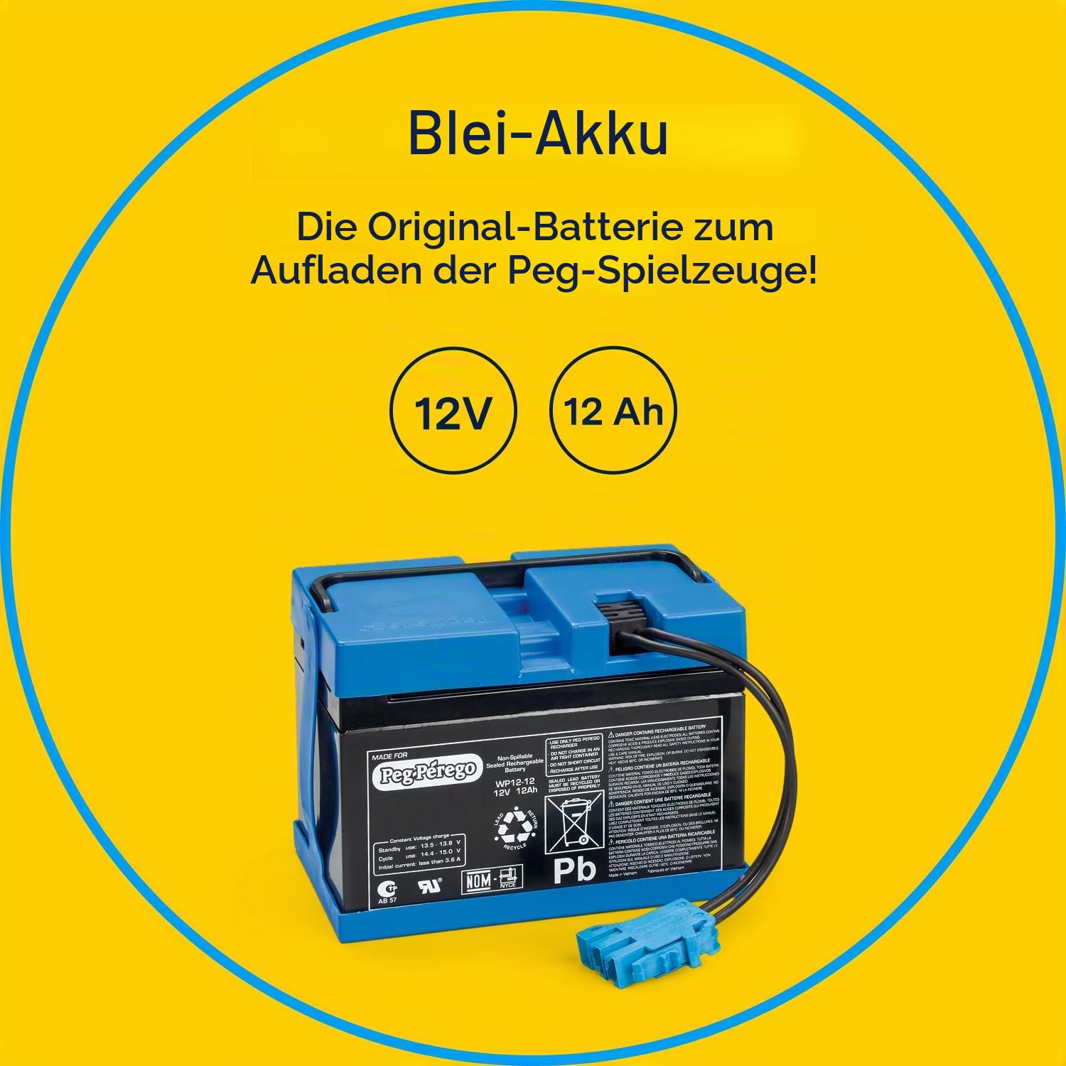 peg-perego-kb0036-batterie-12v-12ah-blei-akku-f-r-elektrofahrzeuge image 2