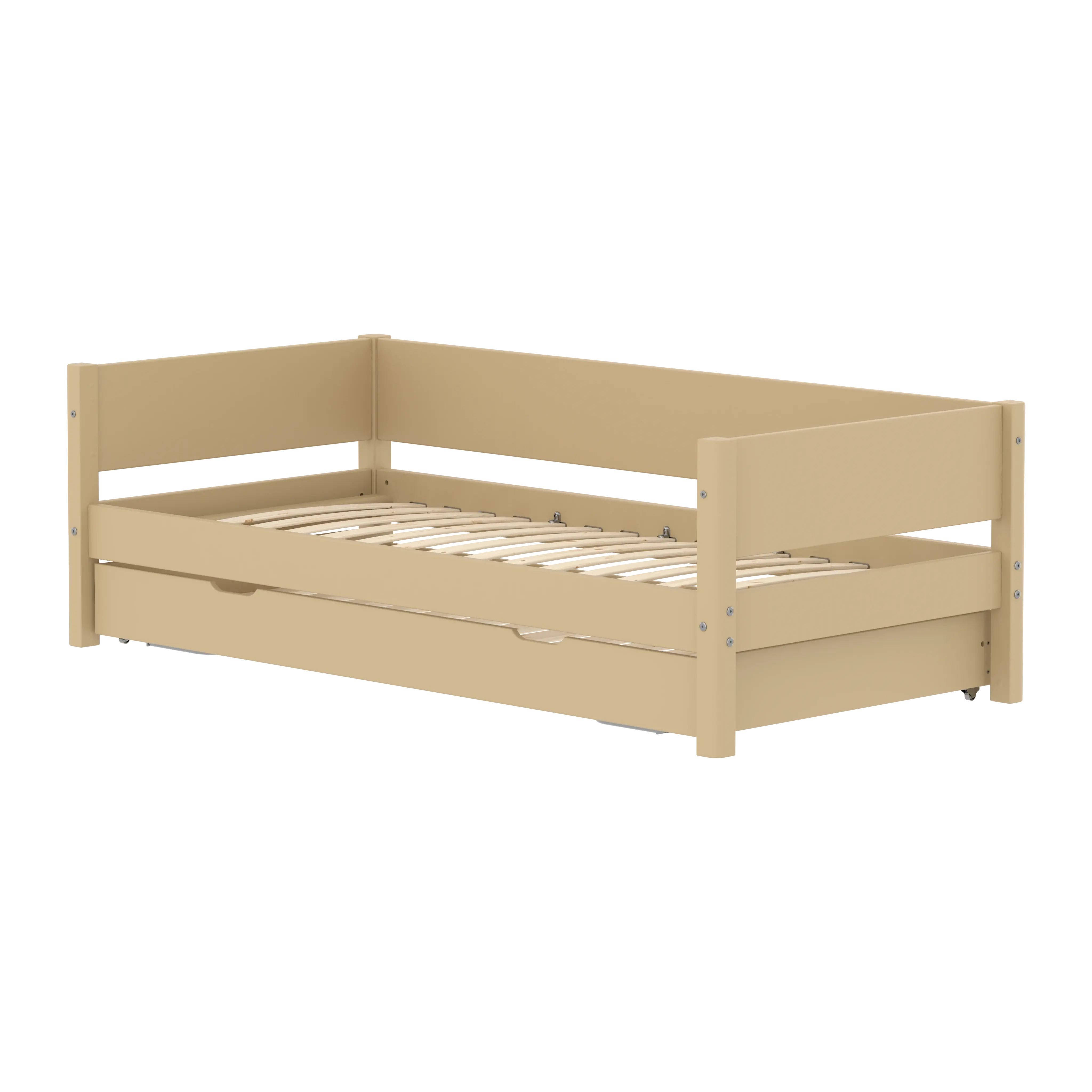 flexa-classic-einzelbett-90x200-cm-mit-ausziehbett-90x190-cm-sand image 1