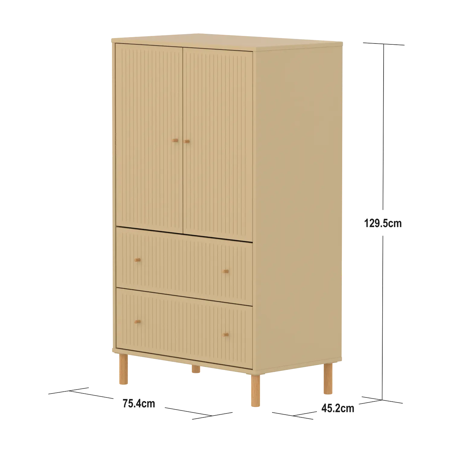 flexa-saga-schrank-2-t-ren-2-schubladen-rillen-eiche-oat image 4