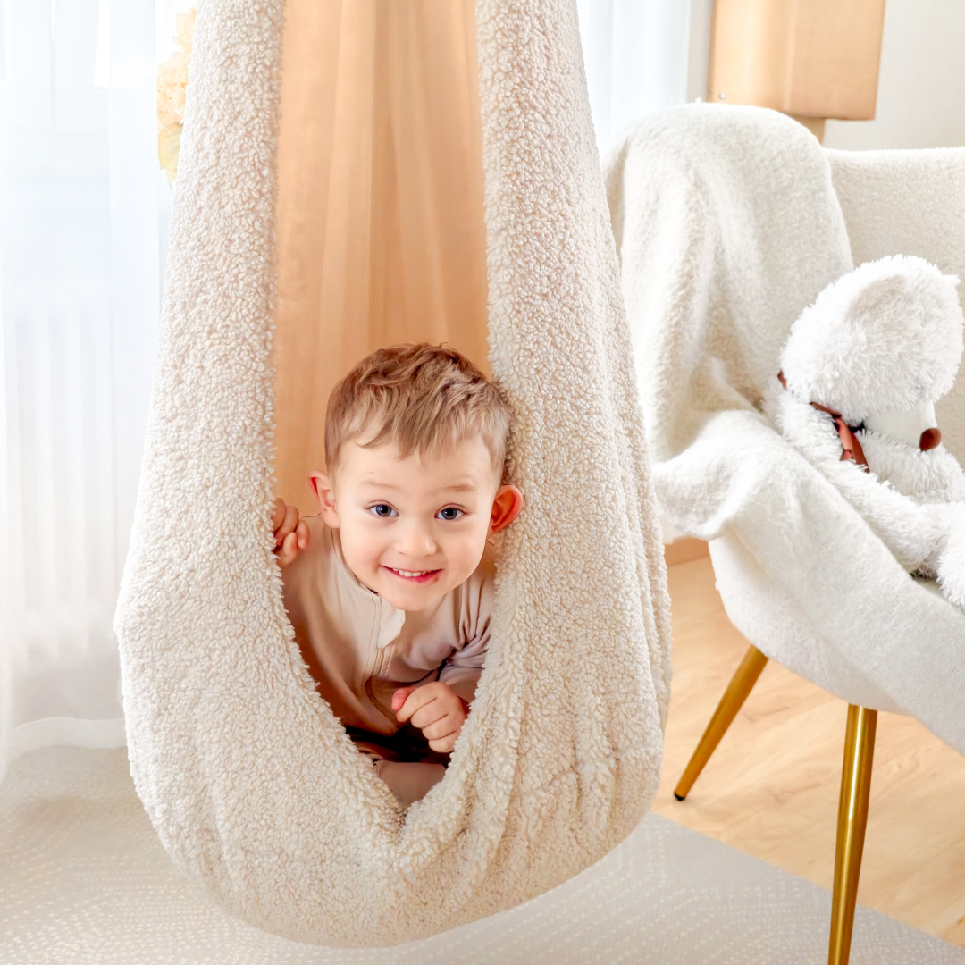 meowbaby-h-ngesessel-cocoon-bearly-h-ngesitz-f-r-kinder-beige-creme image 7
