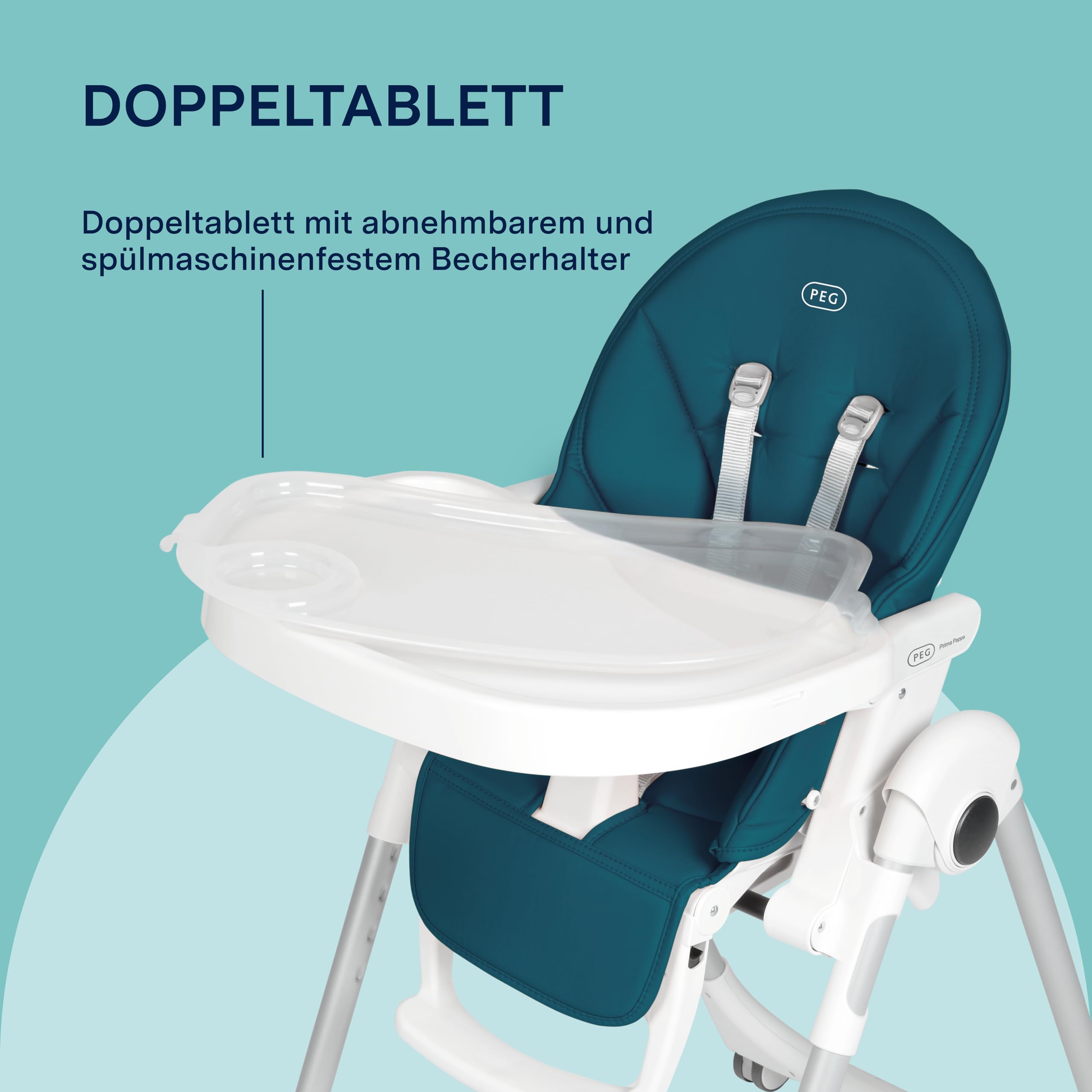 peg-perego-prima-pappa-follow-me-plus-hochstuhl-und-babywippe-petrolblau image 6