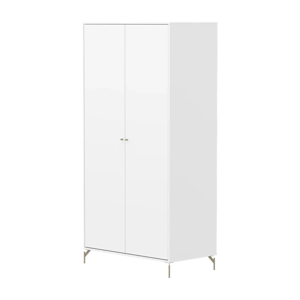 flexa-saga-kleiderschrank-2-t-ren-oat-metallf-e-griffe-wei image 1