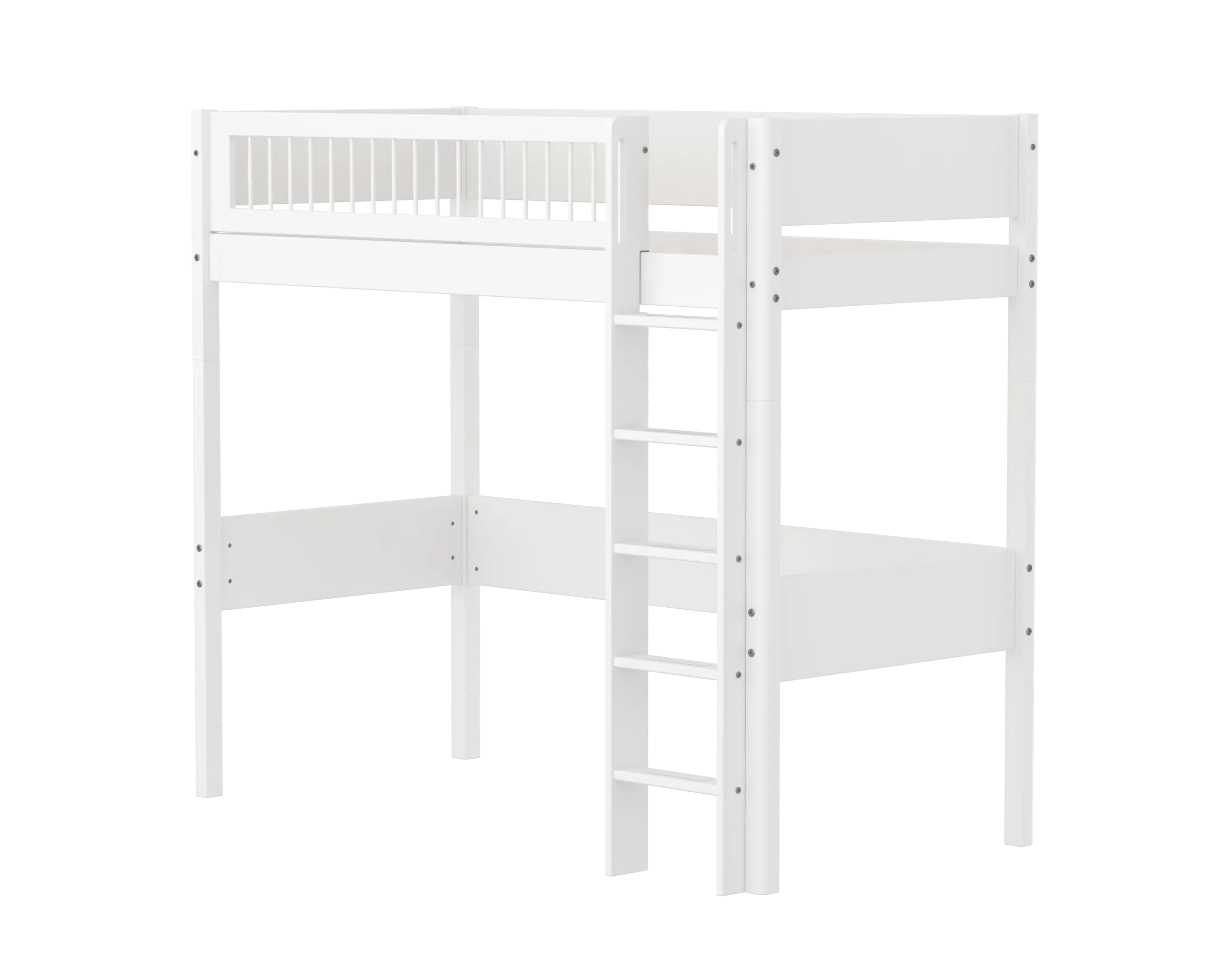flexa-white-hochbett-184-cm-mit-leiter-und-absturzsicherung-90x200-cm-wei image 1