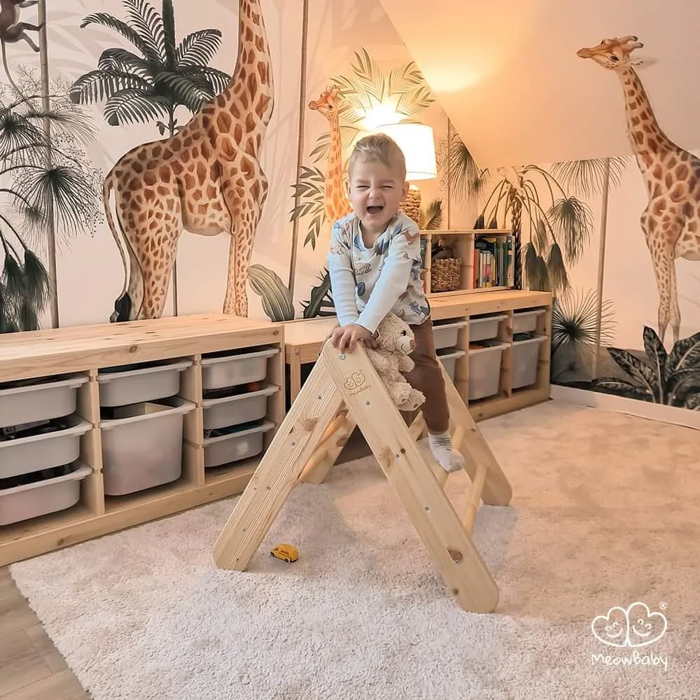 meowbaby-kletterdreieck-mit-rutsche-60x61-cm-holz image 5