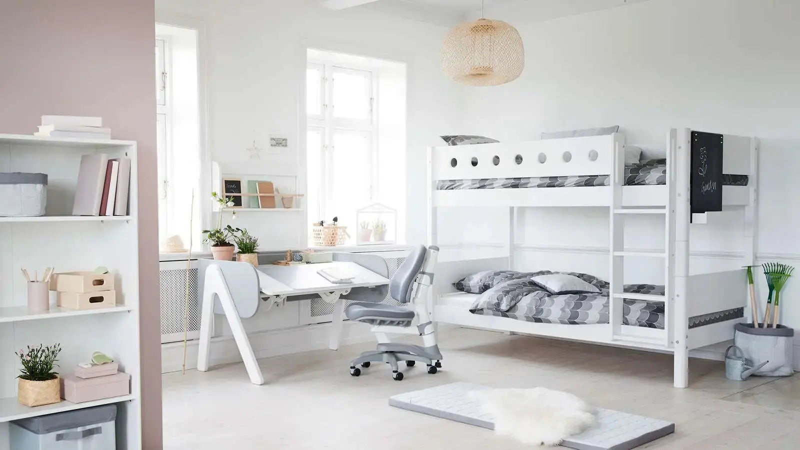 flexa-white-etagenbett-154-cm-90x200-cm-wei-mit-leiter-und-absturzsicherung image 6