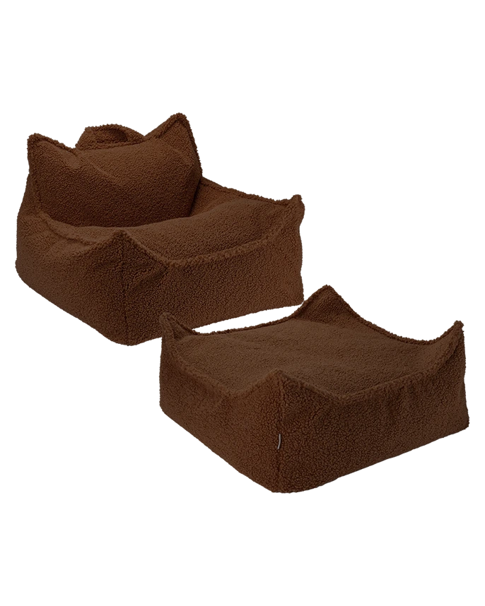 wigiwama-warm-hazel-sitzsack-ottoman-set image 1