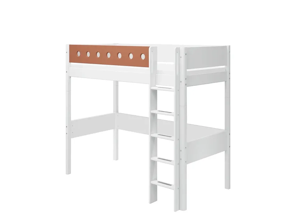 flexa-white-hochbett-184-cm-90x200-cm-wei-mit-leiter-und-absturzsicherung image 1