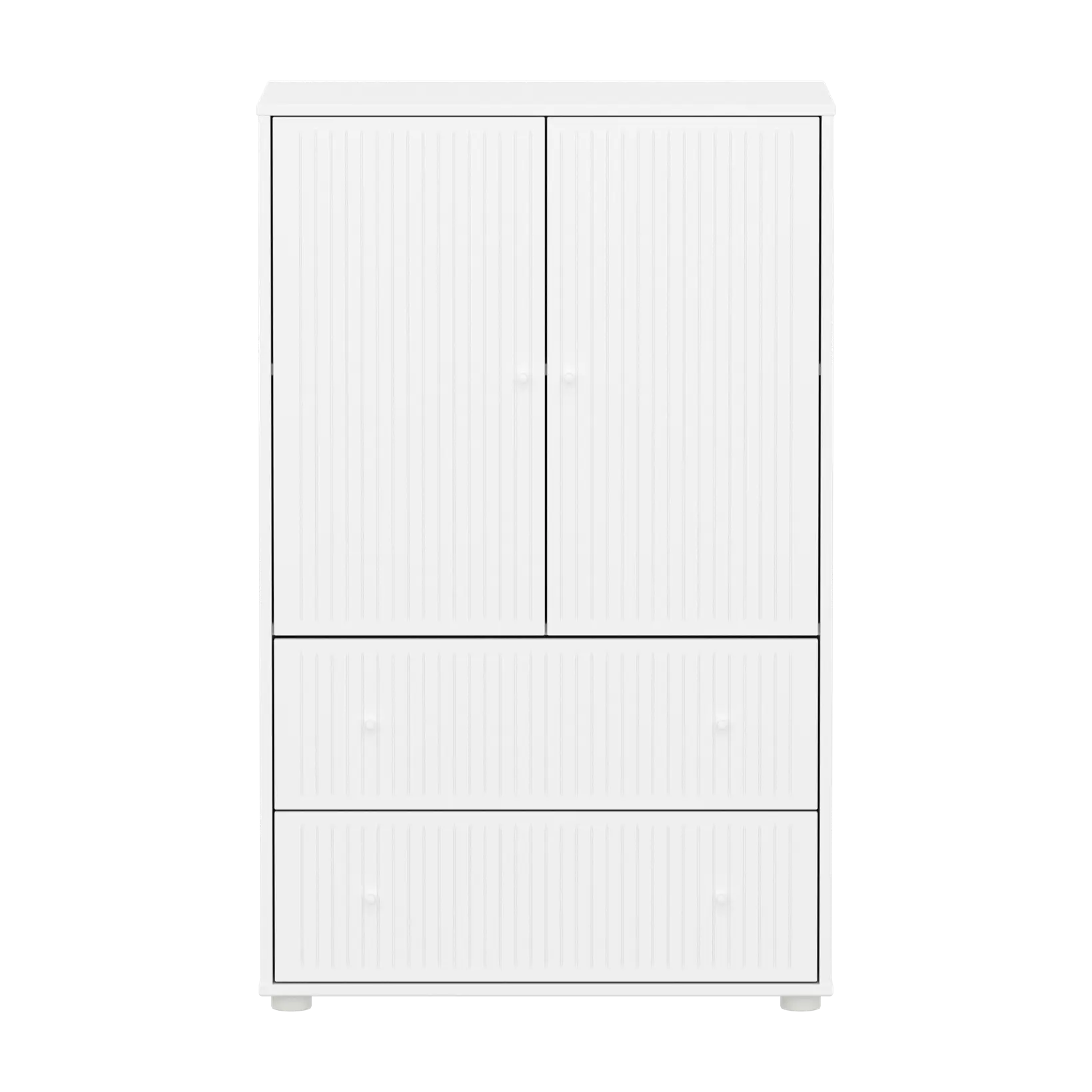 flexa-saga-schrank-2-t-ren-2-schubladen-mit-rillen-wei image 2