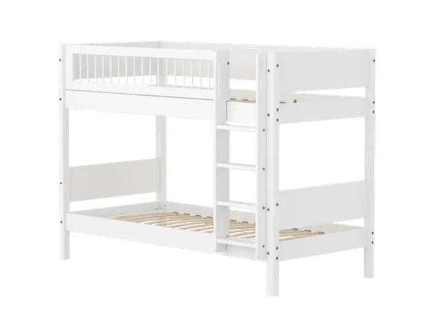 flexa-white-etagenbett-154-cm-mit-leiter-und-absturzsicherung-90x200-cm-wei-2 image 1