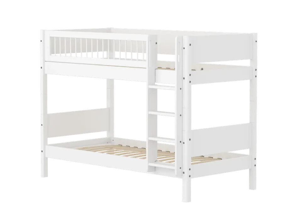 flexa-white-etagenbett-154-cm-mit-leiter-und-absturzsicherung-90x200-cm-wei-2 image 1