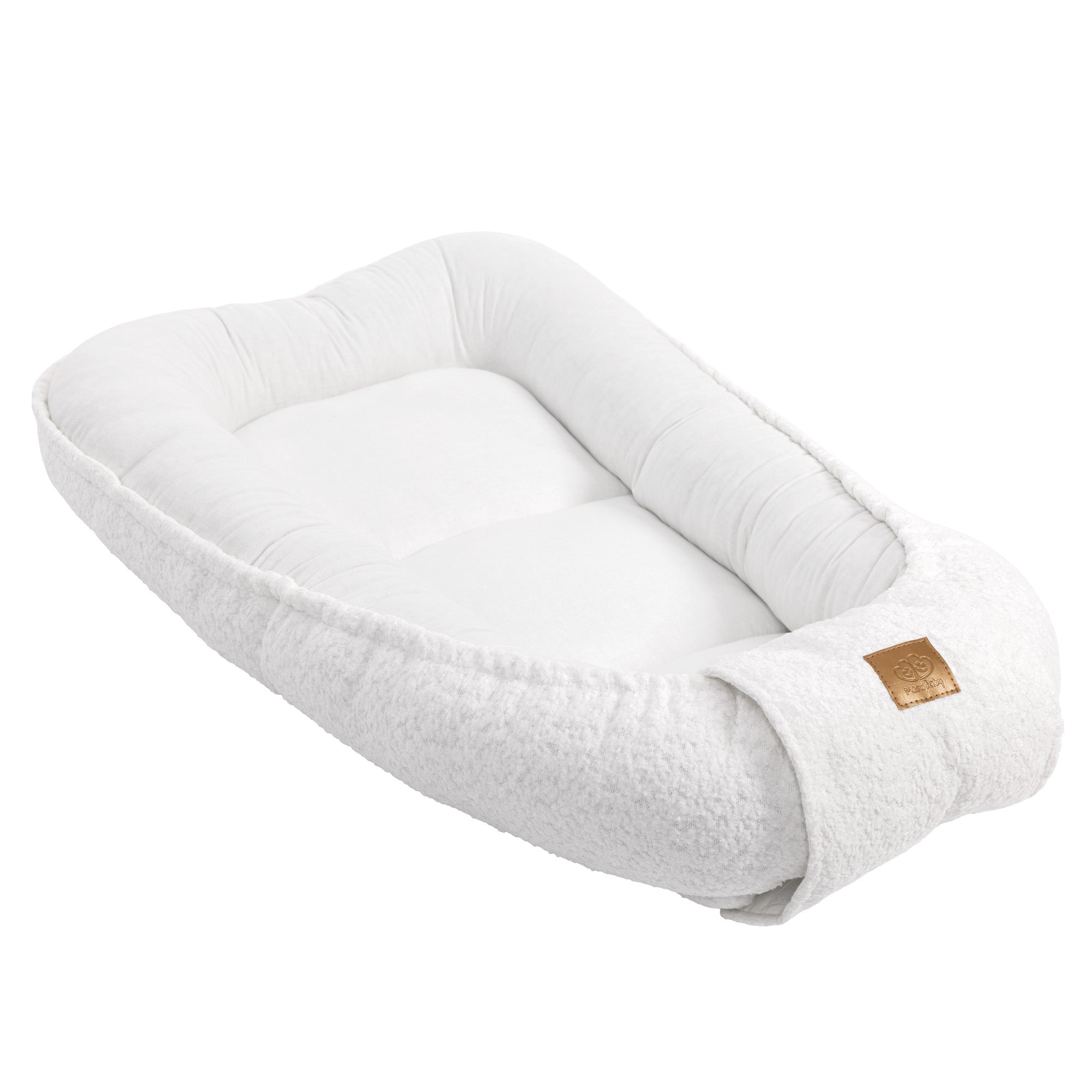 meowbaby-babynestchen-f-r-neugeborene-boucl-creme-wei image 1
