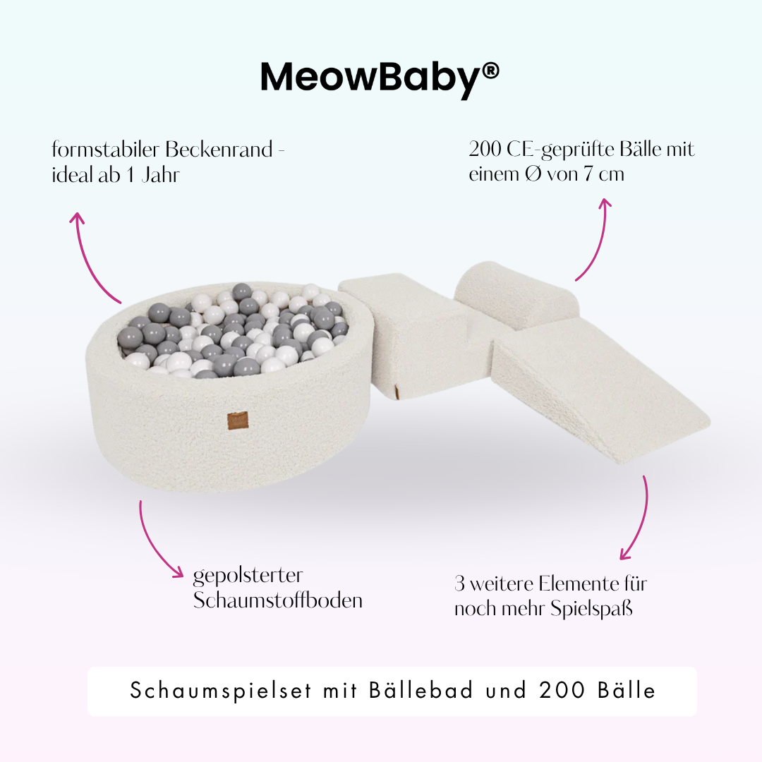 meowbaby-schaumspielset-bearly-mit-b-llebad-200-b-lle-teddy-stoff image 3