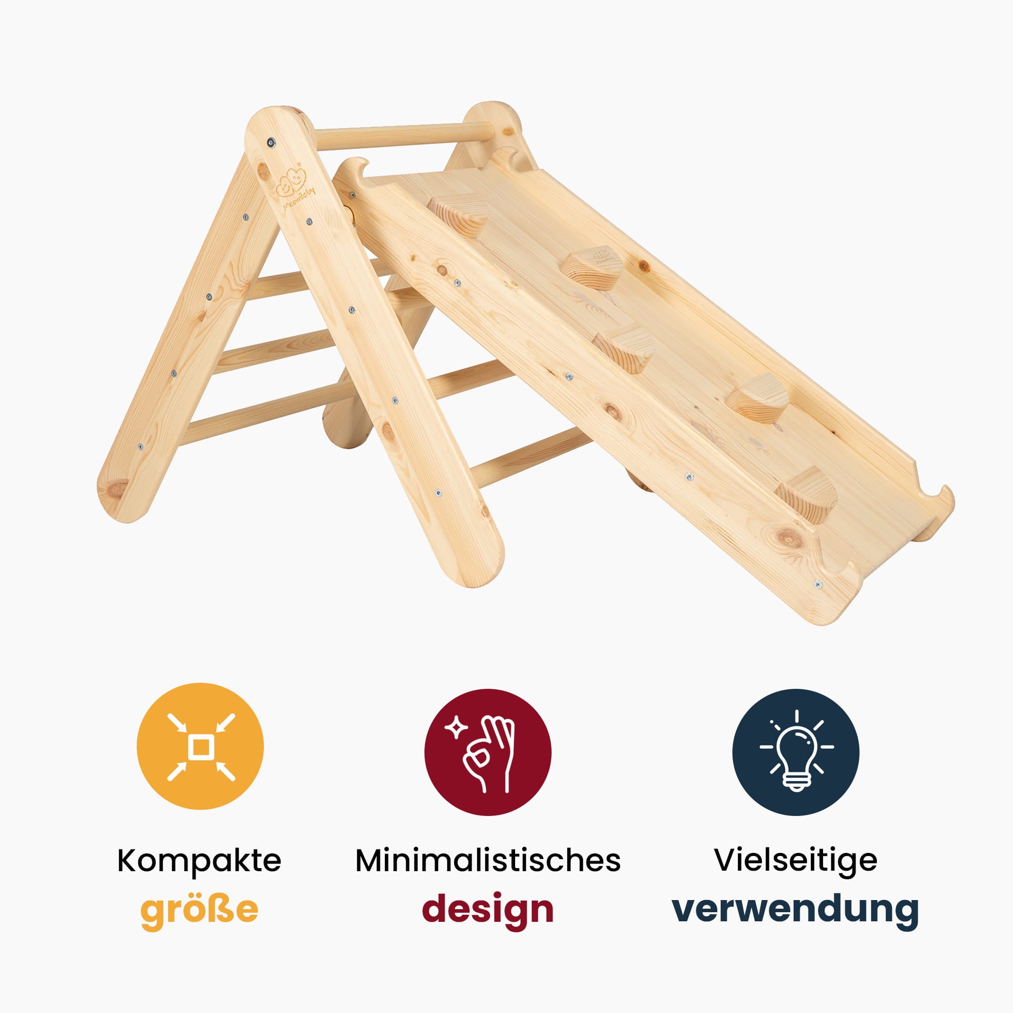 meowbaby-kletterdreieck-mit-rutsche-60x61-cm-holz image 7