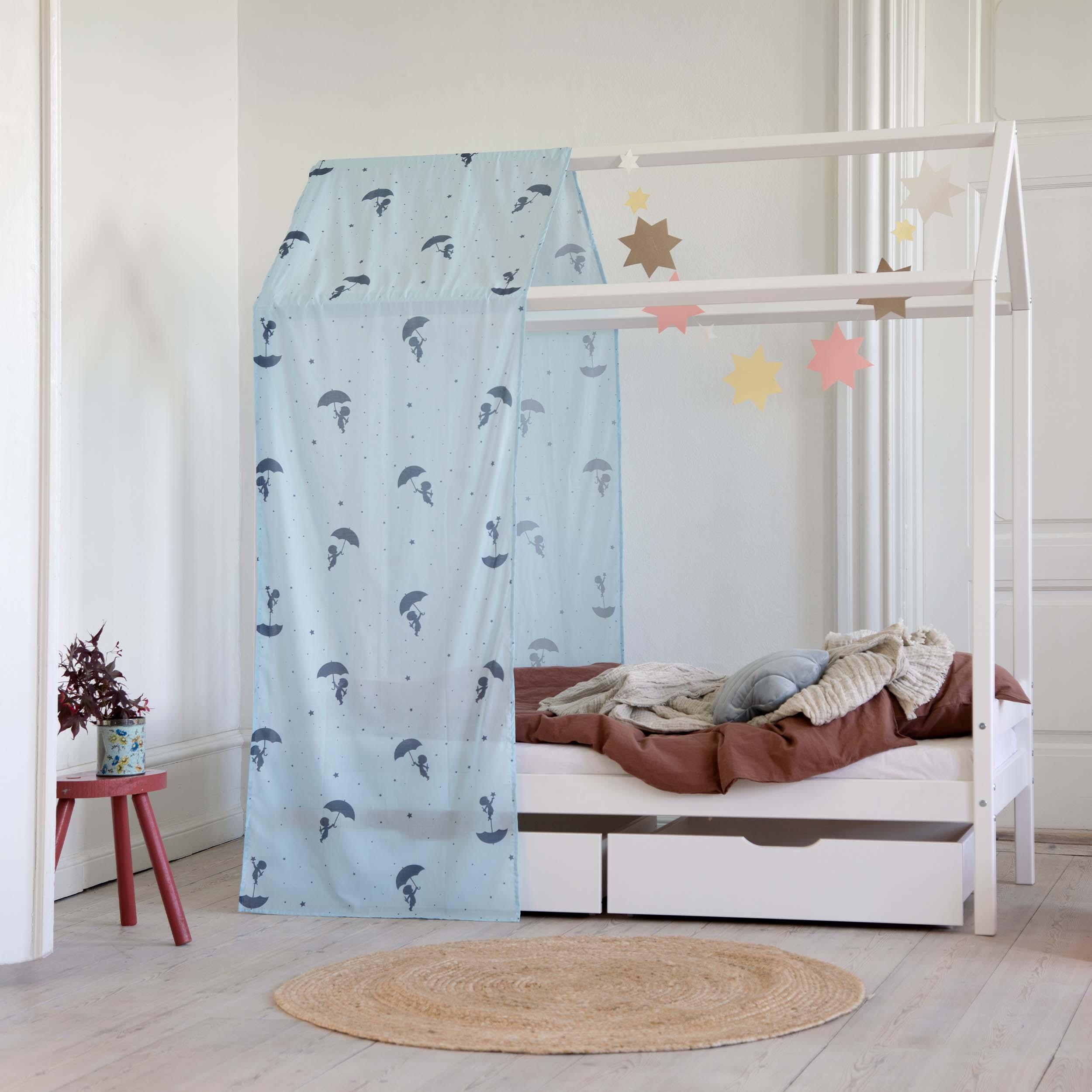 hoppekids-ole-lukoie-bettvorhang-f-r-hausbett-blau image 2
