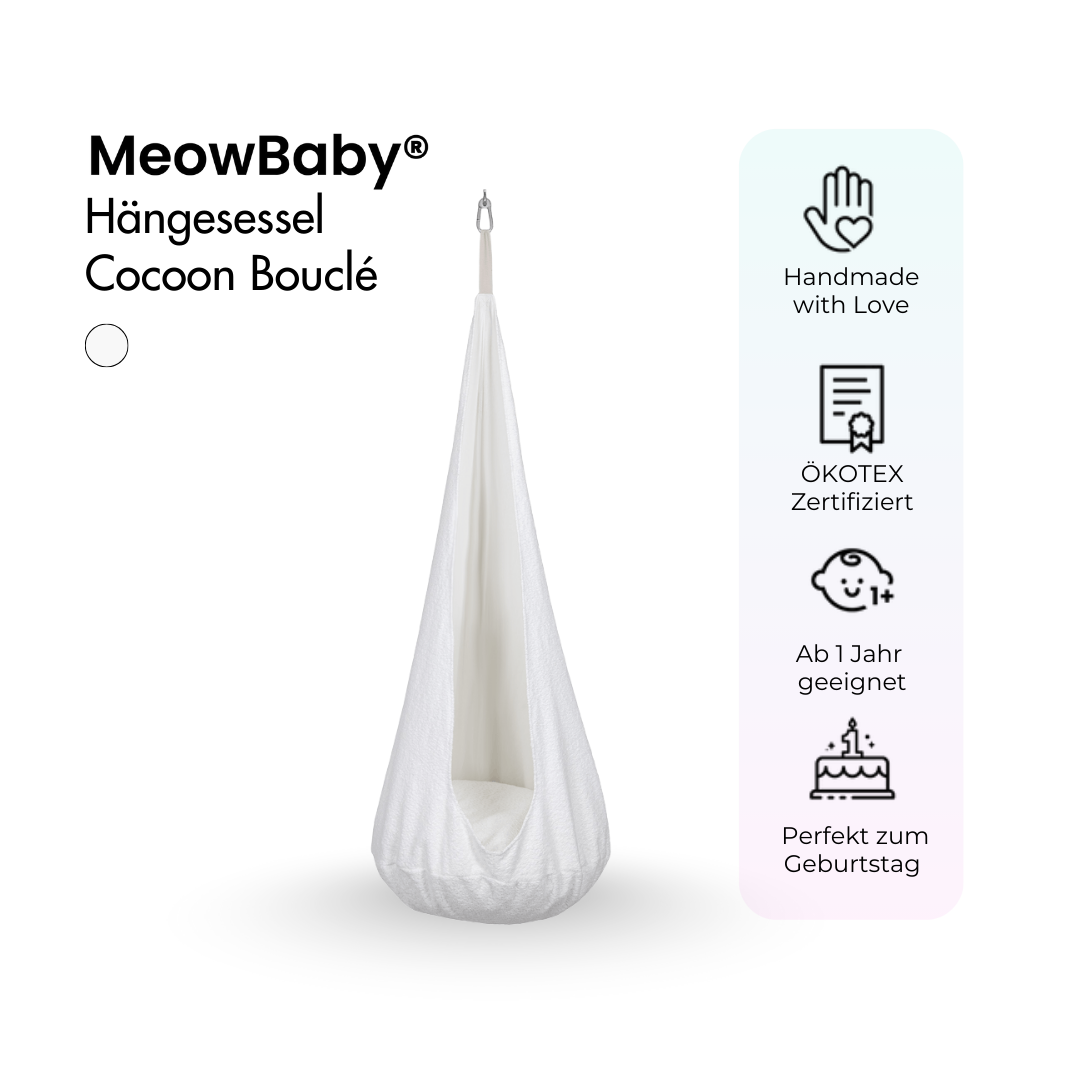 meowbaby-h-ngesessel-cocoon-boucl-creme-wei-mit-kissen image 2
