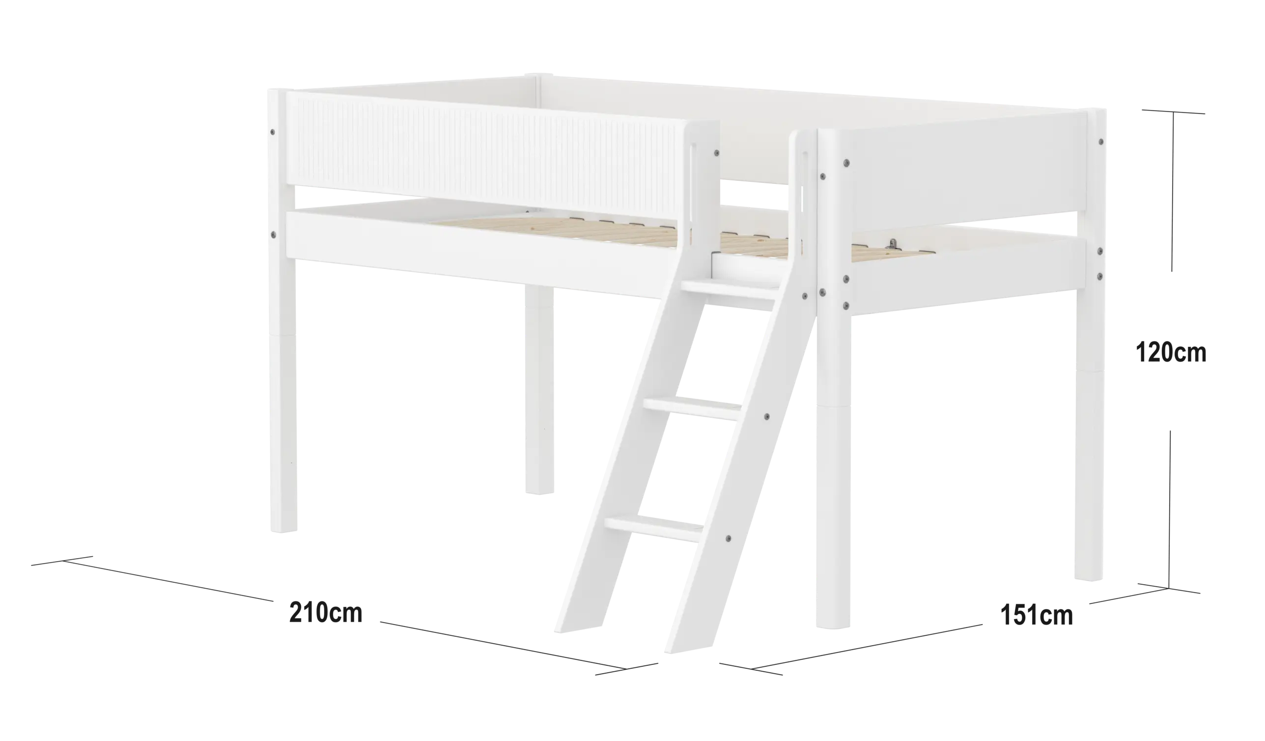 flexa-white-halbhohes-hochbett-120-cm-90x200-cm-wei-mit-schr-gleiter image 4