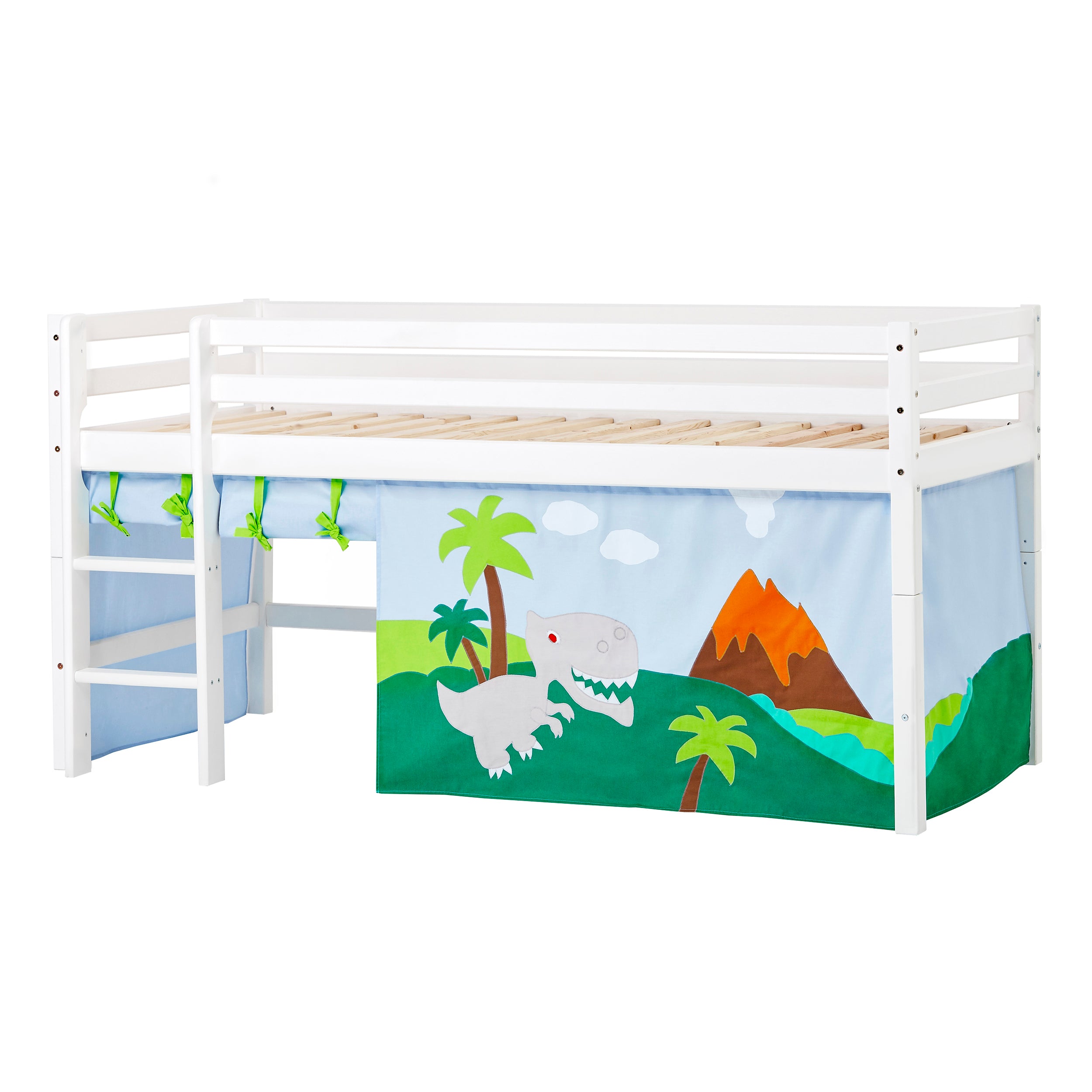 hoppekids-eco-dream-halbhochbett-mit-dinosaur-bettvorhang image 7
