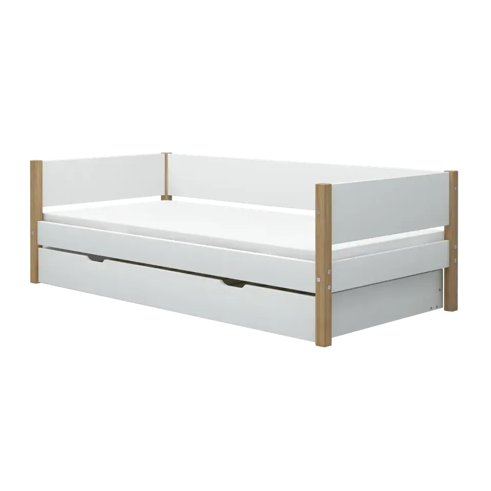 flexa-nor-einzelbett-90x200-cm-mit-ausziehbett-90x190-cm-wei-eiche image 1