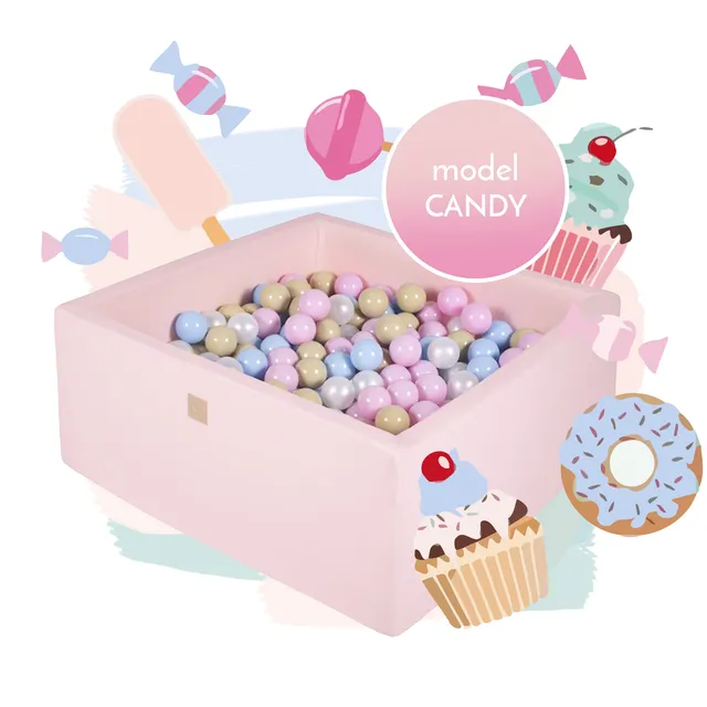 meowbaby-b-llebad-eckig-90x90x40-cm-candy-mit-300-b-llen image 1