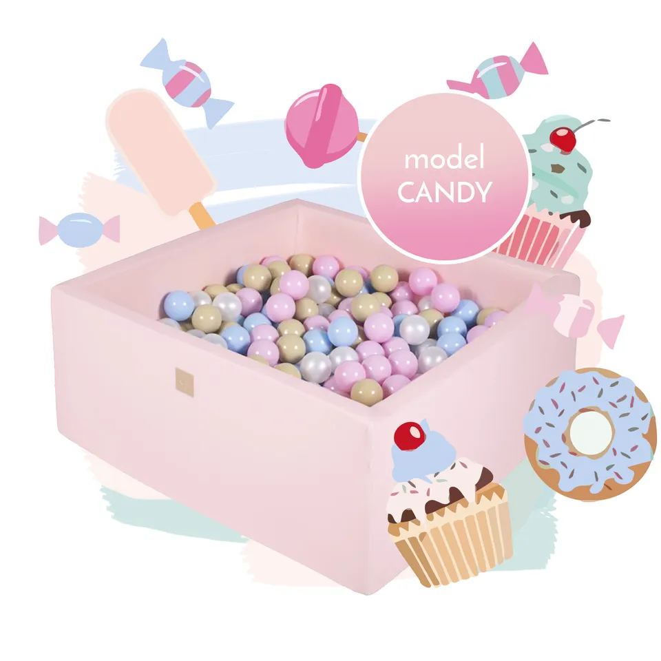 meowbaby-b-llebad-eckig-90x90x40-cm-candy-mit-300-b-llen image 1