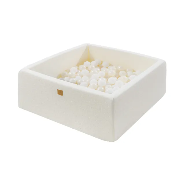 meowbaby-b-llebad-boucl-weiss-90x90x40cm-eckig-mit-300-b-llen-eigene-farbauswahl image 1