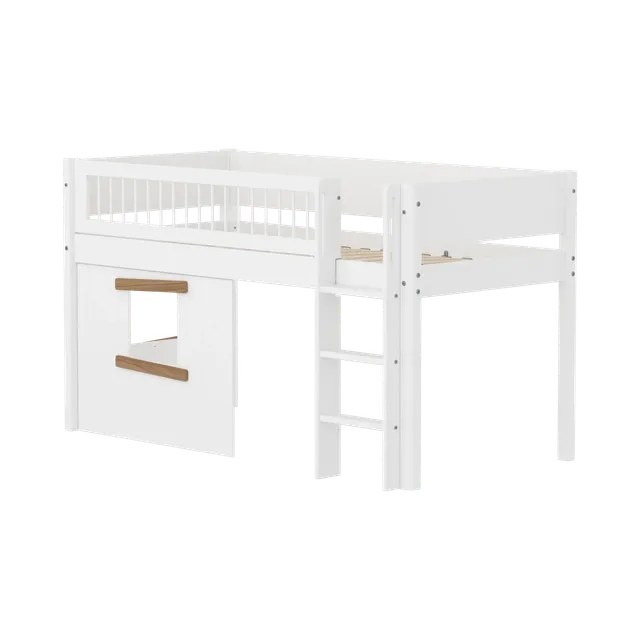 flexa-white-spielbett-120-cm-mit-baumhaus-leiter-und-absturzsicherung-90x200-cm--2 image 1