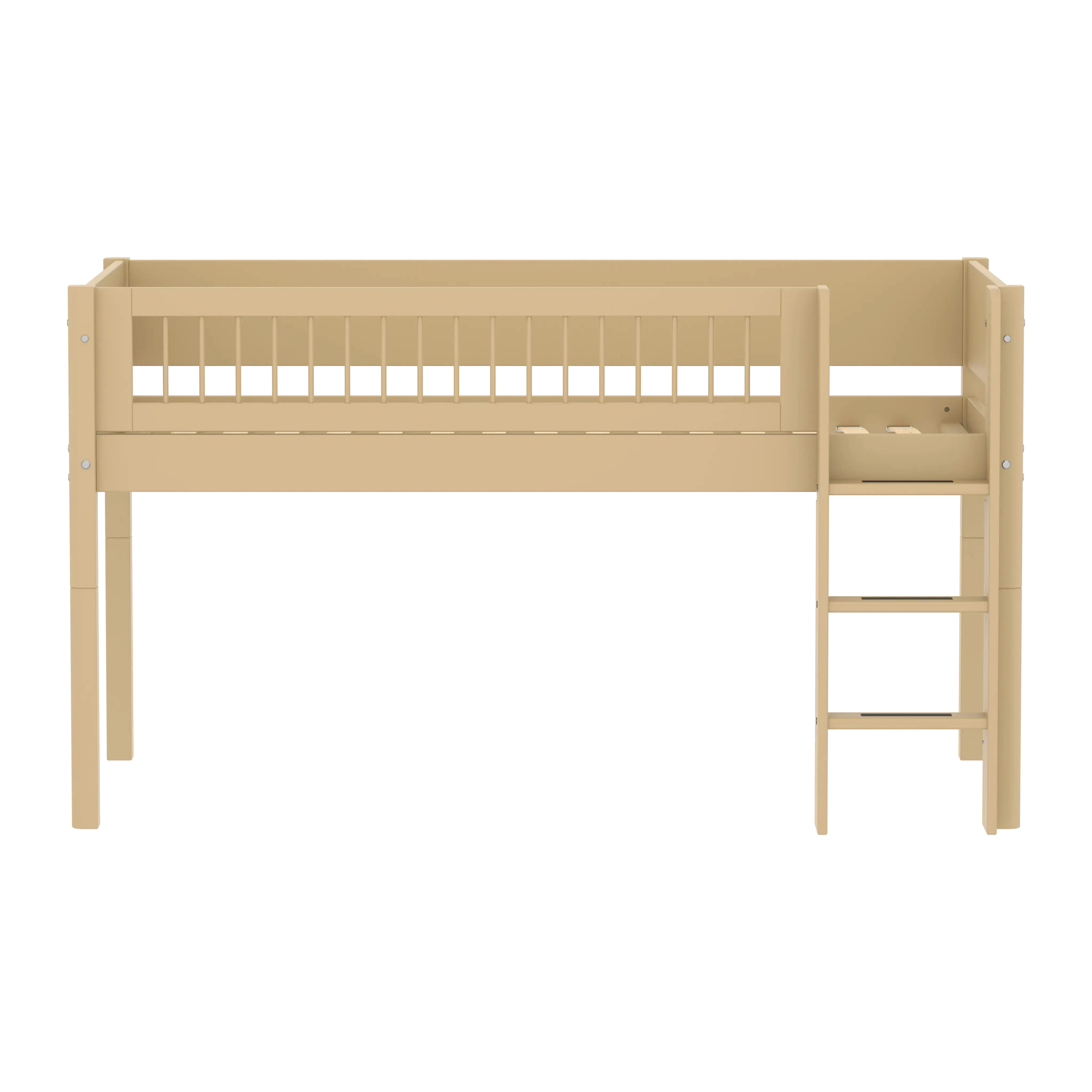 flexa-classic-halbhochbett-120-cm-mit-leiter-und-absturzsicherung-90x200-cm-sand image 7