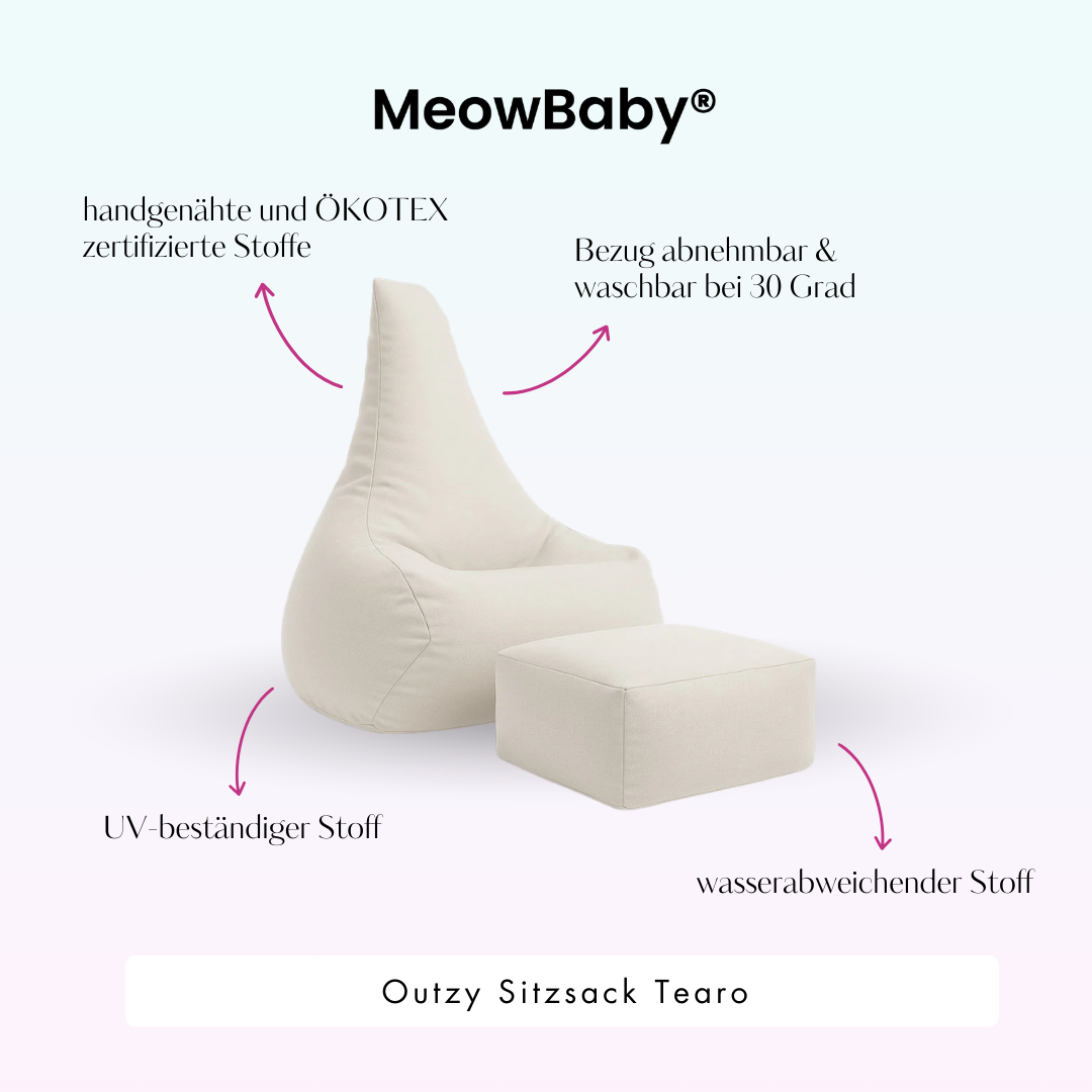 meowbaby-outdoor-kinder-sitzsack-outzy-tearo-mit-fu-hocker-outdoor-living-editio image 3