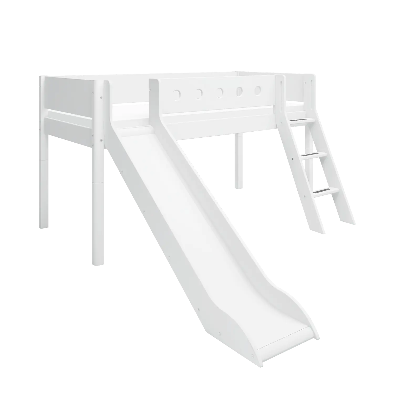 flexa-white-spielbett-120-cm-90x200-cm-wei-mit-rutsche-leiter-und-absturzsicheru image 3