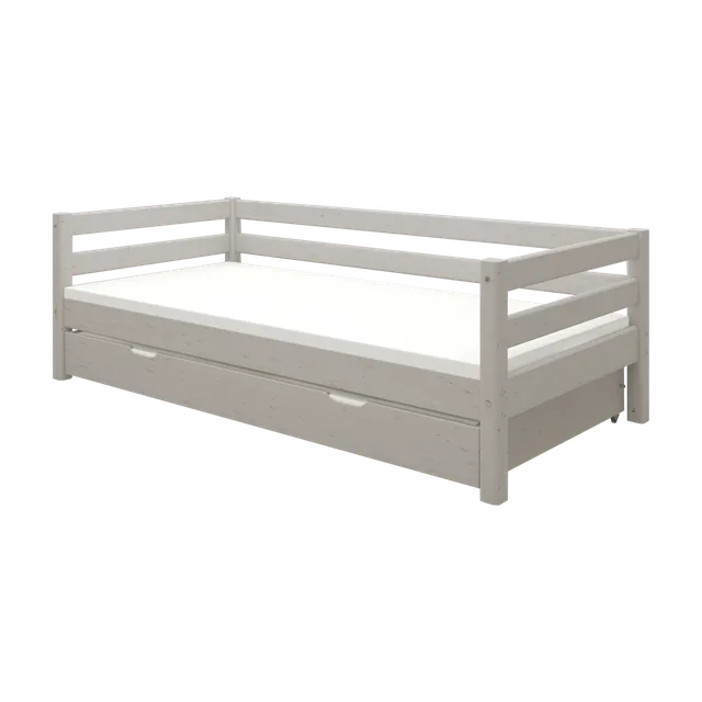 flexa-classic-einzelbett-90x200-cm-mit-ausziehbett-90x190-cm-grau image 1