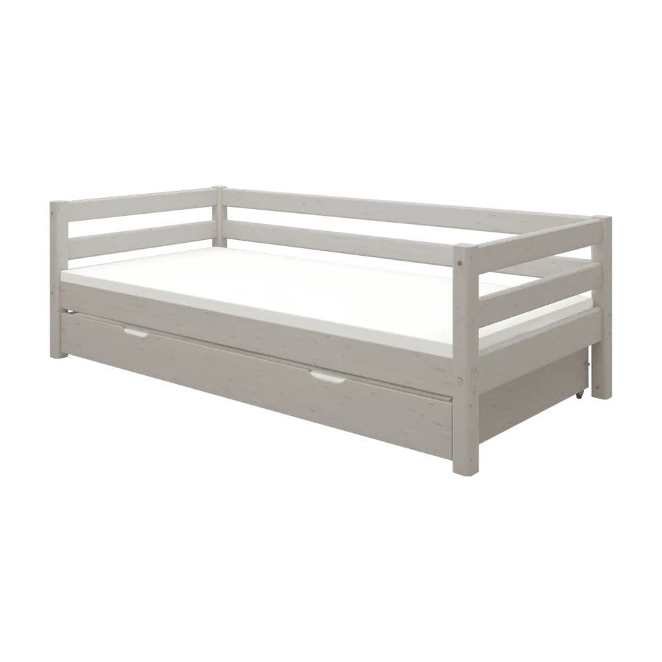 flexa-classic-einzelbett-90x200-cm-mit-ausziehbett-90x190-cm-grau image 1