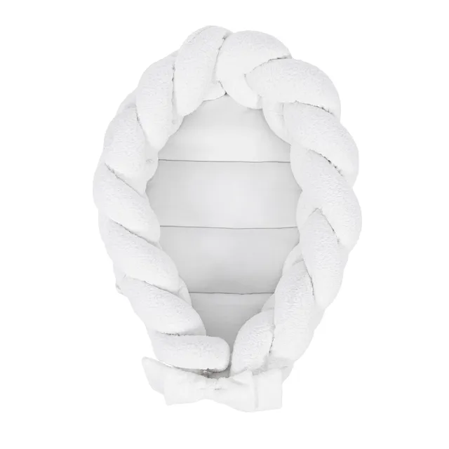 meowbaby-babynestchen-mit-sch-tzenden-zopf-boucl-creme-wei image 1