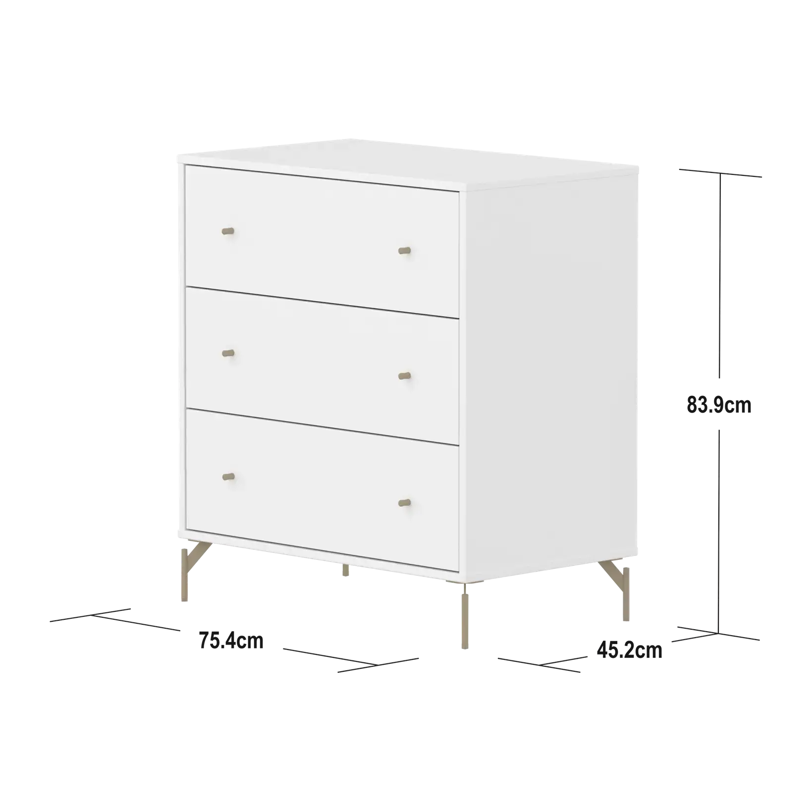 flexa-saga-kommode-3-schubladen-oat-metallf-e-und-griffe-wei image 4
