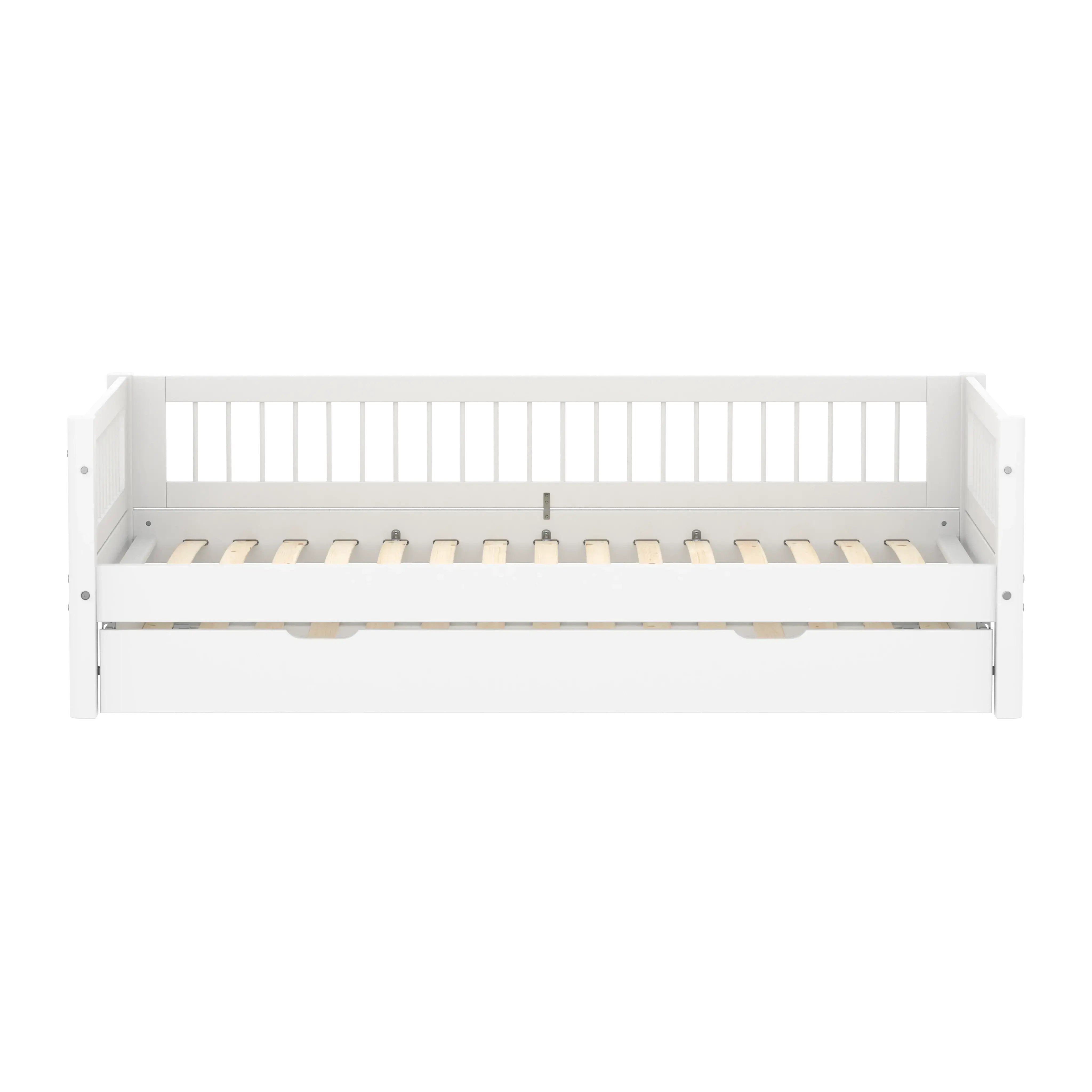 flexa-white-einzelbett-daybed-90x200-cm-mit-ausziehbett-90x190-cm-wei-crossbars image 3