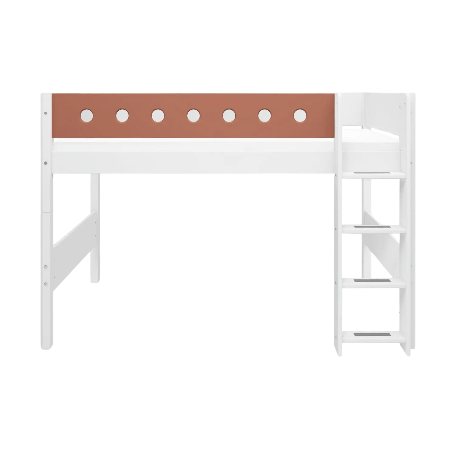 flexa-classic-halbhohes-hochbett-143-cm-90x200-cm-wei-mit-leiter image 2