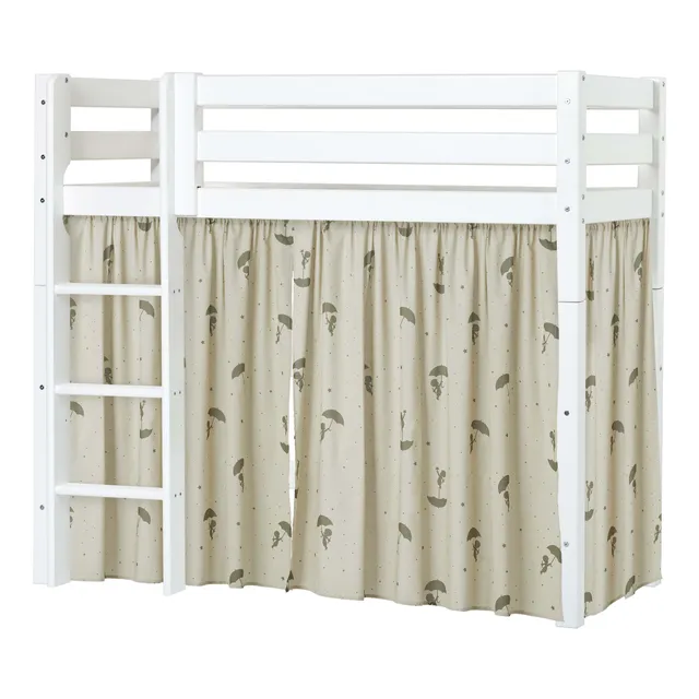 hoppekids-eco-luxury-mittelhohes-bett-90x200-mit-ole-lukoie-vorhang-gr-n image 1