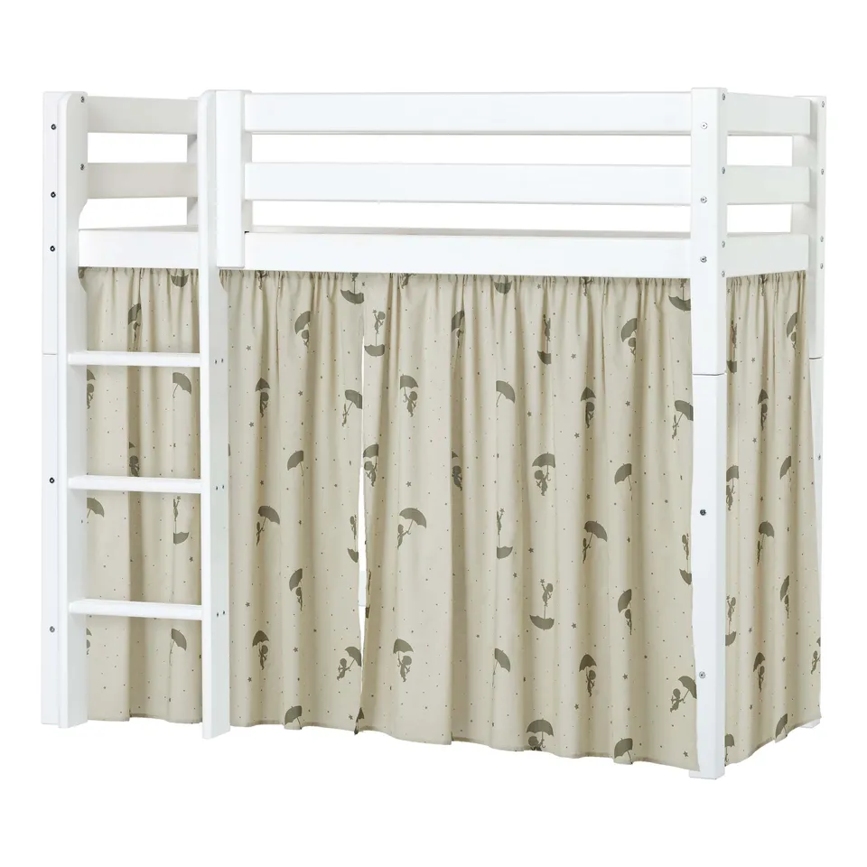 hoppekids-eco-luxury-mittelhohes-bett-90x200-mit-ole-lukoie-vorhang-gr-n image 1