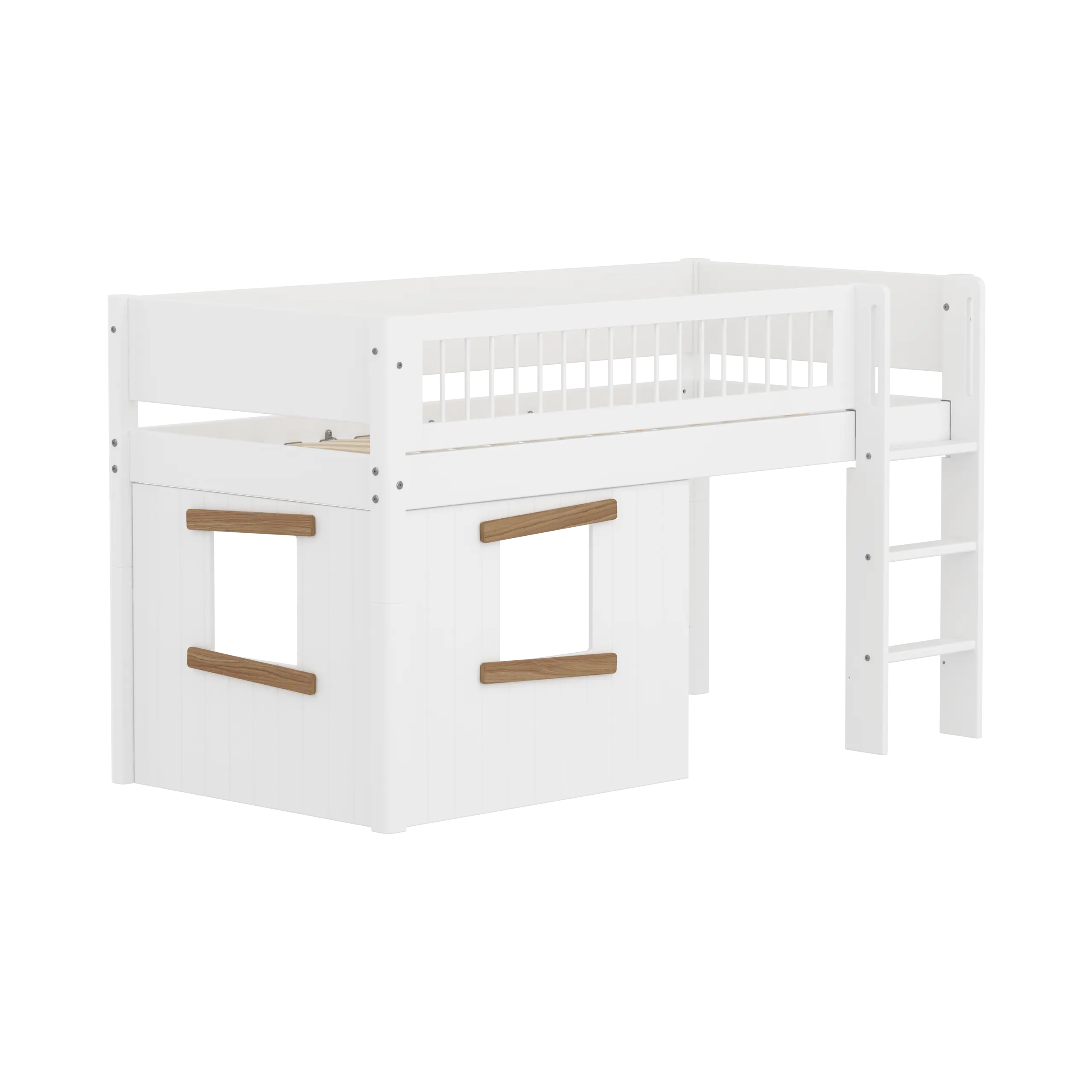 flexa-white-spielbett-120-cm-mit-baumhaus-leiter-und-absturzsicherung-90x200-cm--2 image 3