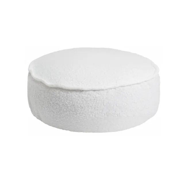 meowbaby-sitzpouf-f-r-kinder-rund-boucl-creme-weiss image 1