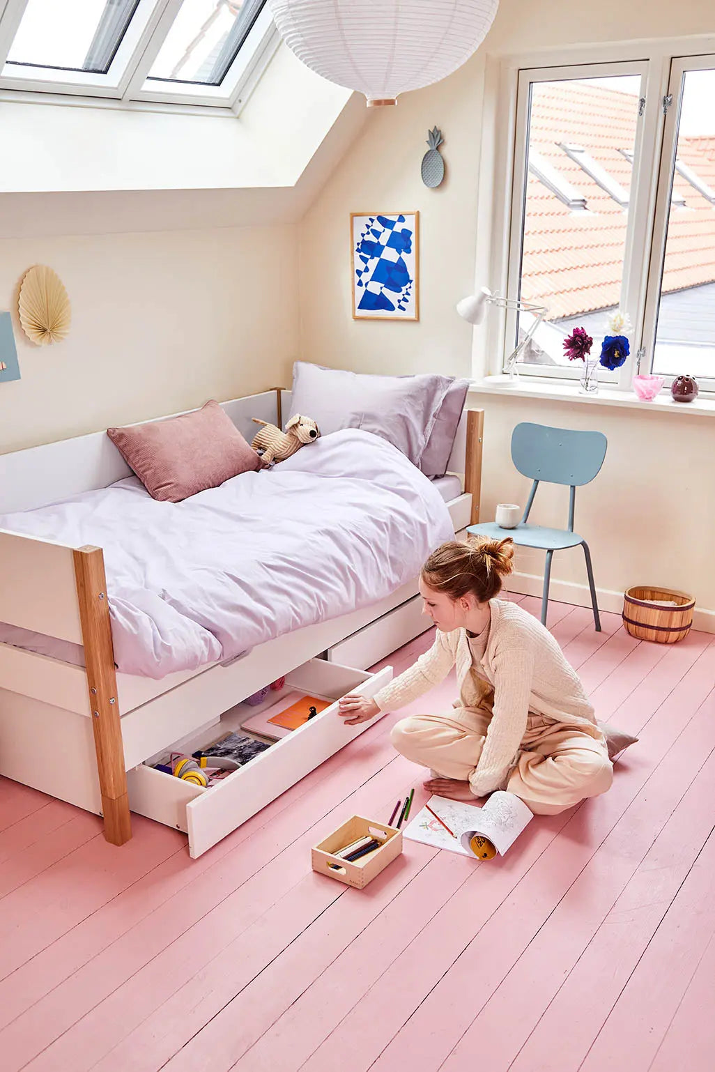 flexa-nor-ausziehbett-mit-stauraum-90x190-cm-wei-eiche image 4