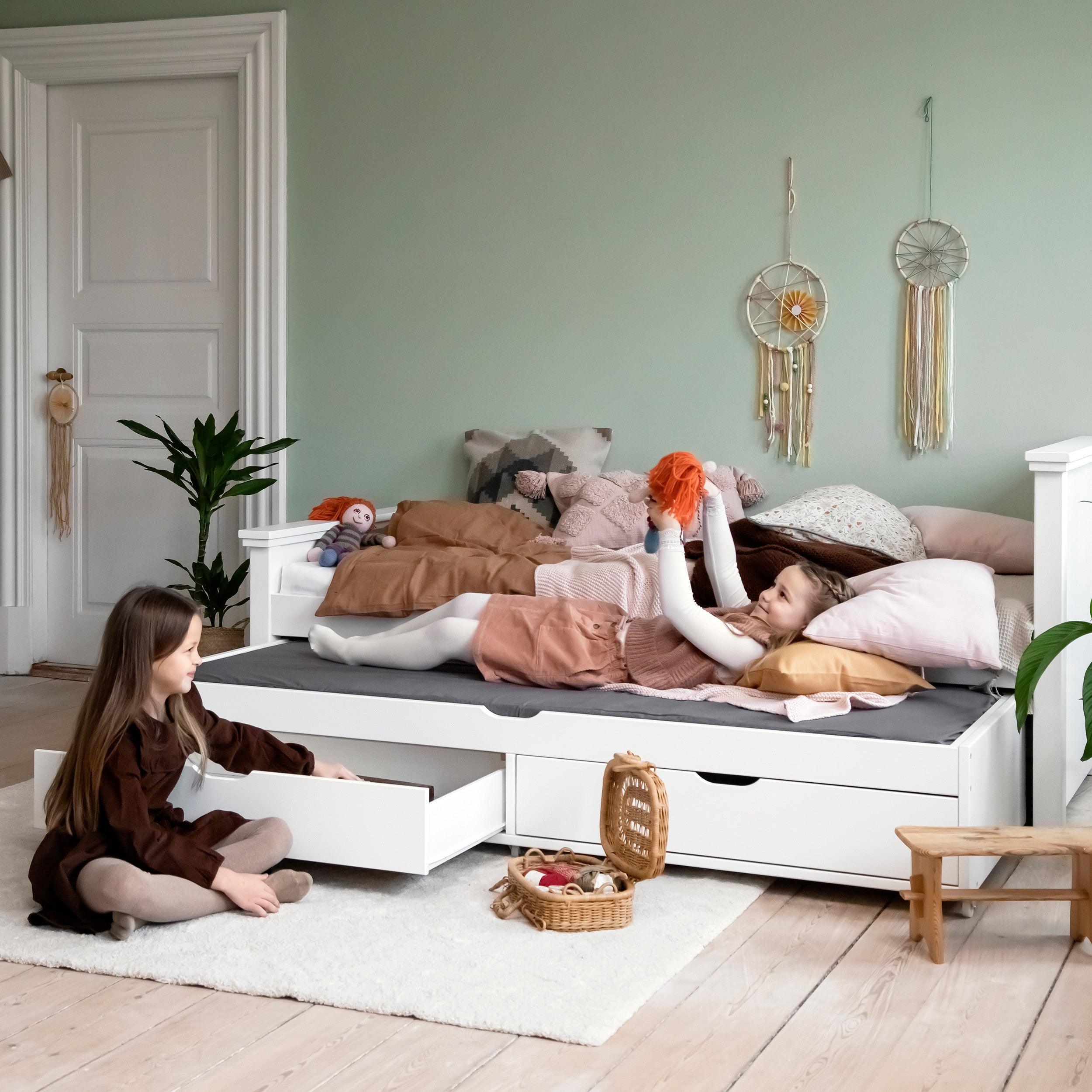 hoppekids-deluxe-ausziehbett-90x190-cm-mit-schubladen-wei image 3