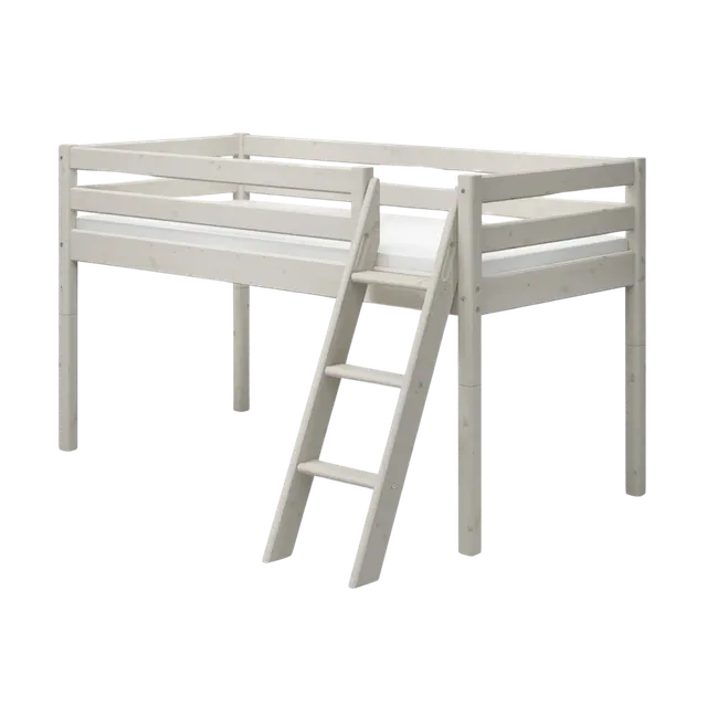 flexa-classic-hochbett-120-cm-90x200-cm-wei-mit-leiter-und-absturzsicherung image 1