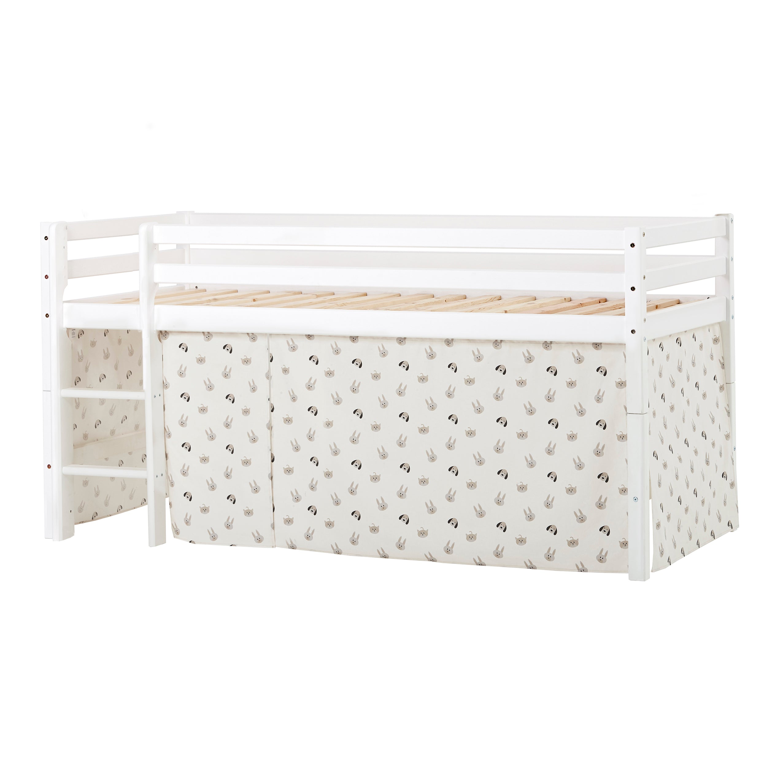 hoppekids-eco-dream-halbhochbett-90x200-mit-pets-pristine-bettvorhang image 7