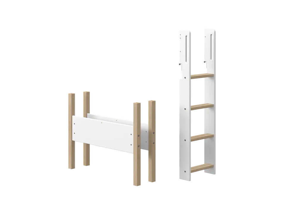 flexa-nor-gerade-leiter-und-pfosten-f-r-hochbett-143-cm-90-cm-wei-eiche image 1