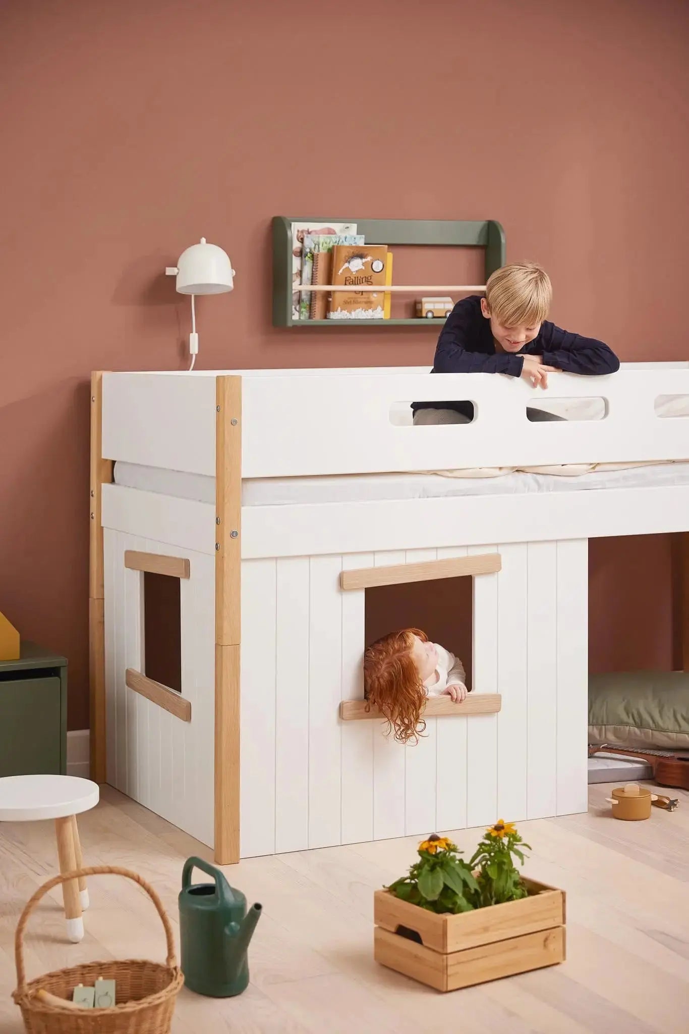 flexa-nor-spielbett-120-cm-baumhaus-mit-schr-gleiter-90x200-cm-wei-eiche image 3