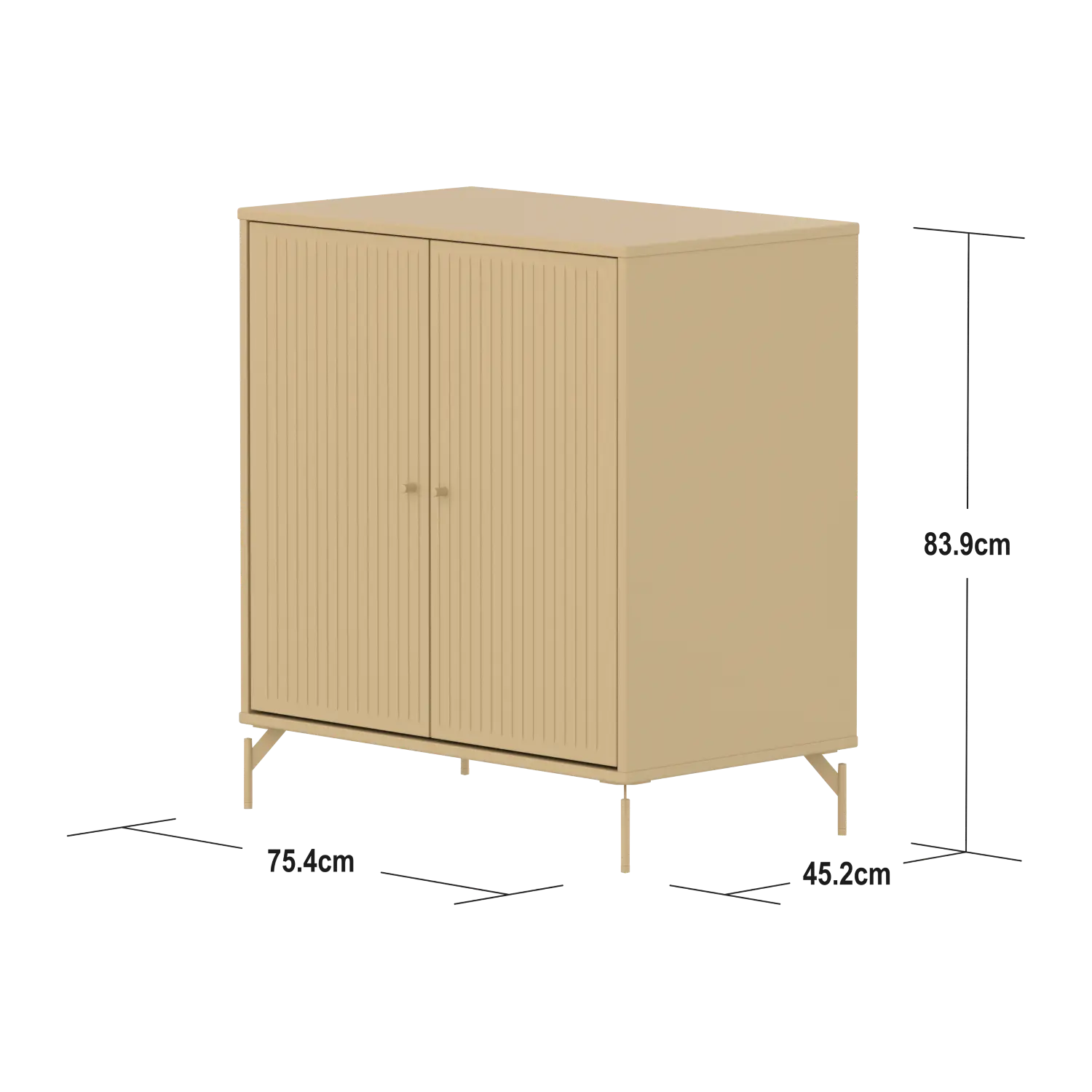 flexa-saga-schrank-2-t-ren-mit-rillen-metallf-e-oat image 4