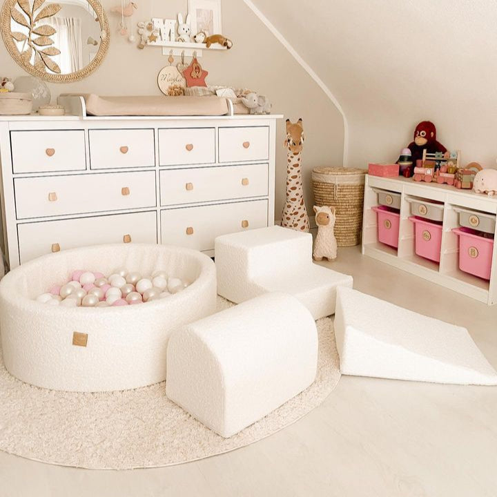 meowbaby-schaumspielset-boucl-crem-weiss-mit-b-llebad-und-200-b-llen image 7